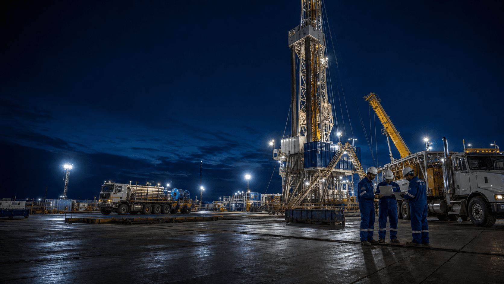 Land rig inspection and service crew
